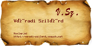 Váradi Szilárd névjegykártya